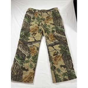 PANTS CAMO Duxbak Mens  42R Brown Real Tree Lined Thinsulate Hunting Woodland